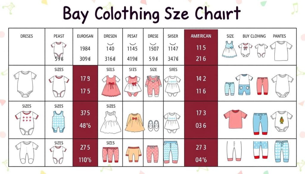 baby clothing size conversion chart