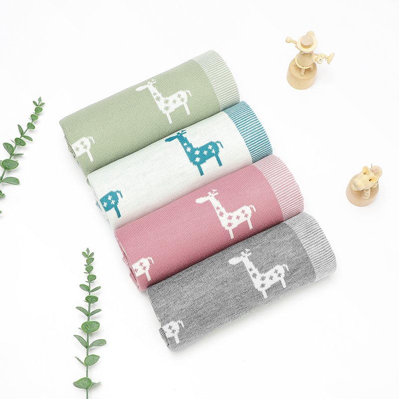 Acrylic Soft Baby Blanket Animal Pattern Mimixiong