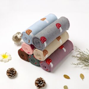 ustom Wholesale Baby Knitted Blankets Mushroom Mimixiong