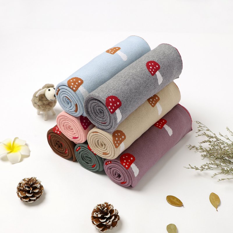ustom Wholesale Baby Knitted Blankets Mushroom Mimixiong
