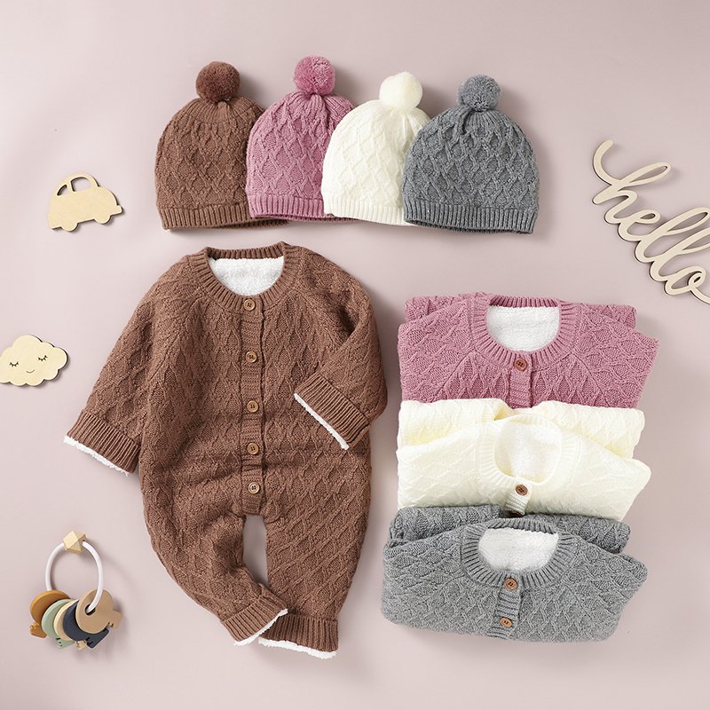 Fast Shipping 2025 Winter Baby Romper & Hat Set Mimixiong