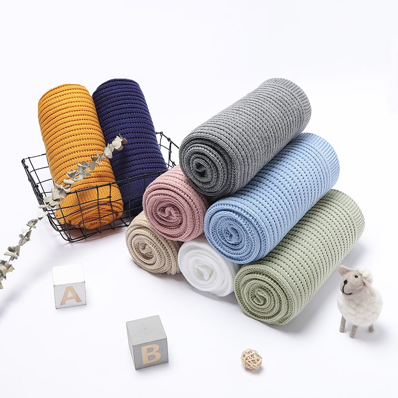 Wholesale Lightweight Solid Color Knitted Blanket Mimixiong