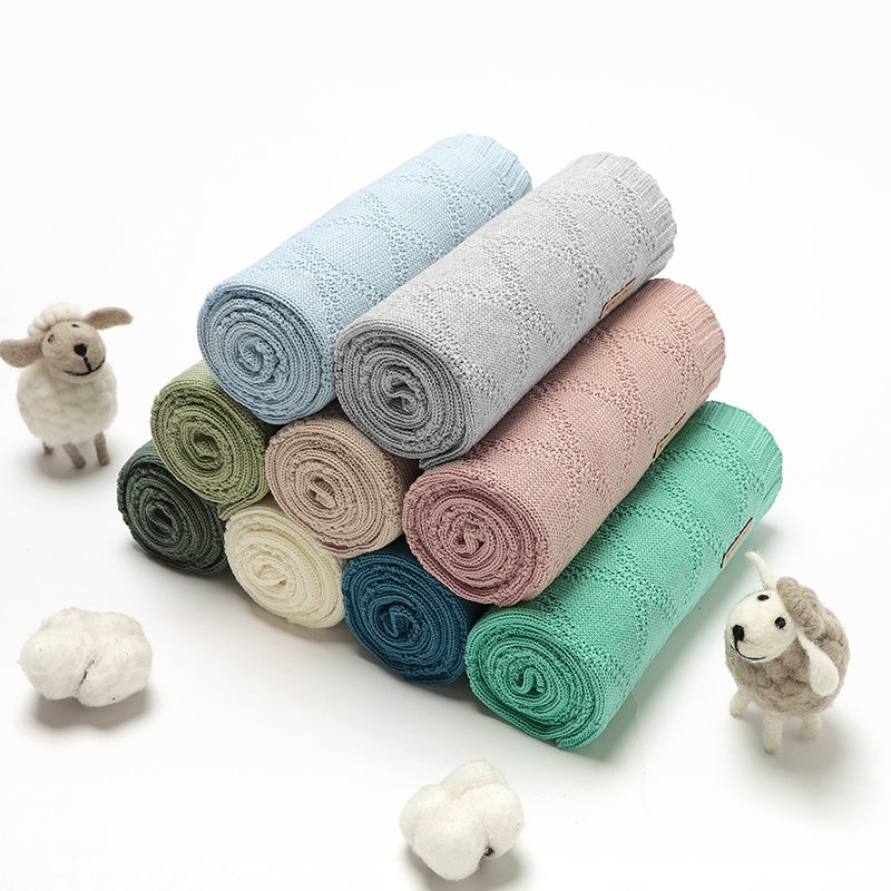 Babi Top Ranking Custom Logo Baby Knitted Blanket Mimixiong