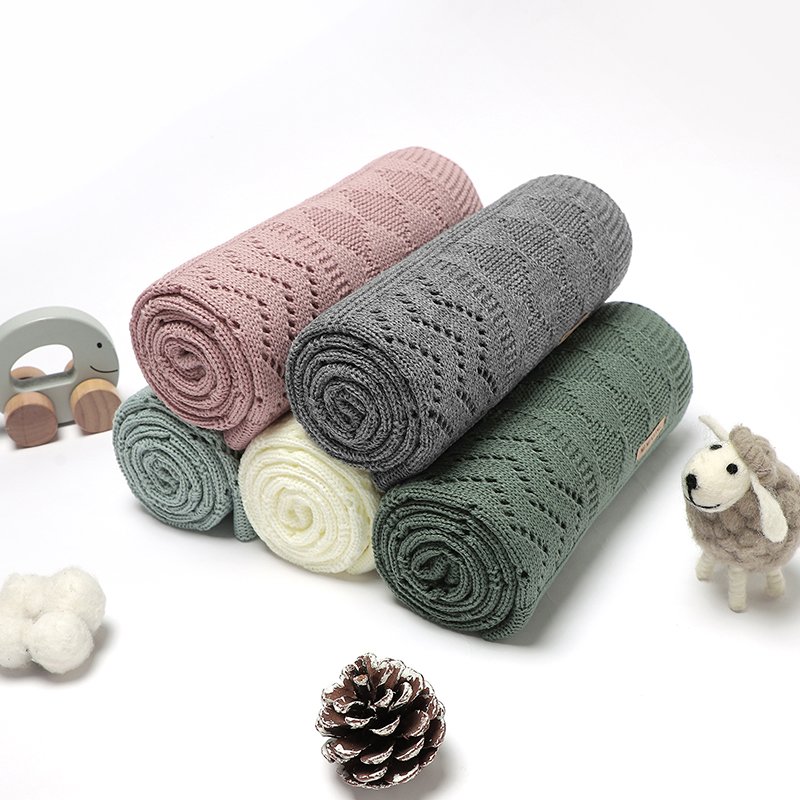 Tex Knitted Newborn Baby Blankets Mimixiong