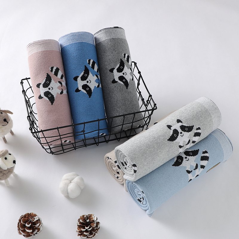Hot Sale 100% Cotton Knitted Baby Blankets Cute Animal Mimixiong
