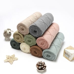 New Arrivals Knitted Baby Blankets Customizable Mimixiong