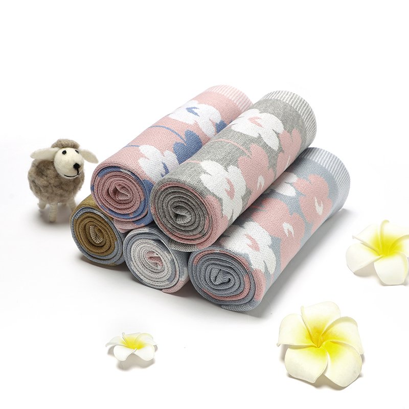 Sweet Floral Print Baby Security Blanket Mimixiong