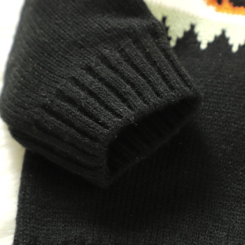 Halloween Pumpkin Design Kids Baby Knitted Sweater Mimixiong