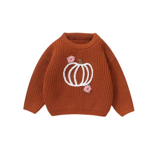 Baby Chunky Sweater Custom Embroidered Pullover Mimixiong