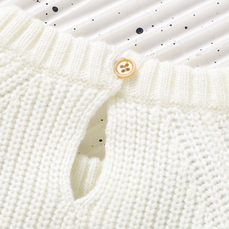 Top Hand Embroidery Baby Sweater Crew Neck Toddler Top Mimixiong
