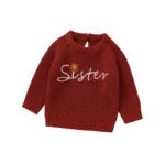 Top Hand Embroidery Baby Sweater Crew Neck Toddler Top Mimixiong
