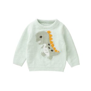 Fast Shipping Cute Dinosaur Pattern Baby Sweater Mimixiong