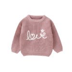 Hand Embroidery Love Pattern Baby Sweaters MIMIXIONG