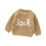 Hand Embroidery Love Pattern Baby Sweaters MIMIXIONG