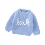 Hand Embroidery Love Pattern Baby Sweaters MIMIXIONG