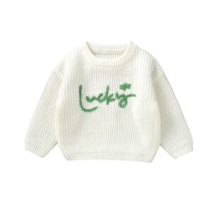 Embroidery Pattern Baby Long Sleeve Knitted Sweater Mimixiong