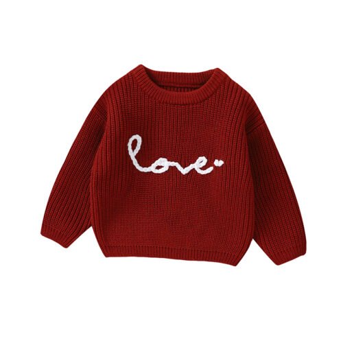 Hand Embroidery Kids Unisex Custom Pullover Sweater Mimixiong