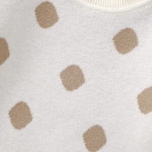 Winter Baby Sweaters Dot Top Long Sleeve Pullovers for Kids Mimixiong