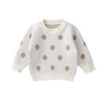 Winter Baby Sweaters Dot Top Long Sleeve Pullovers for Kids Mimixiong