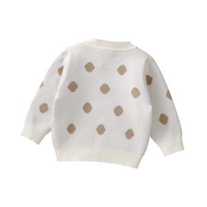 Winter Baby Sweaters Dot Top Long Sleeve Pullovers for Kids Mimixiong