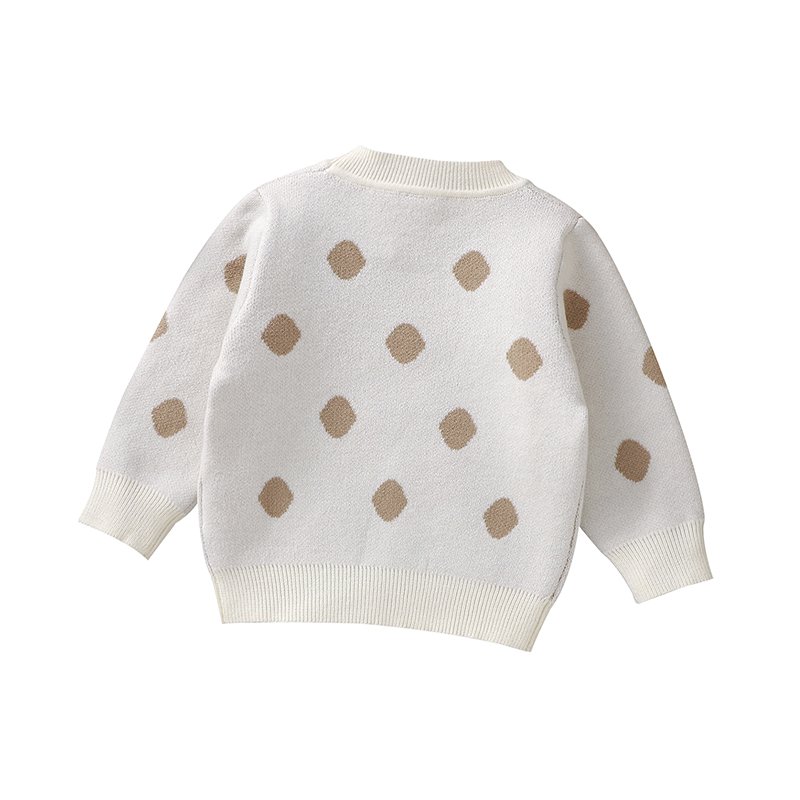 Winter Baby Sweaters Dot Top Long Sleeve Pullovers for Kids Mimixiong