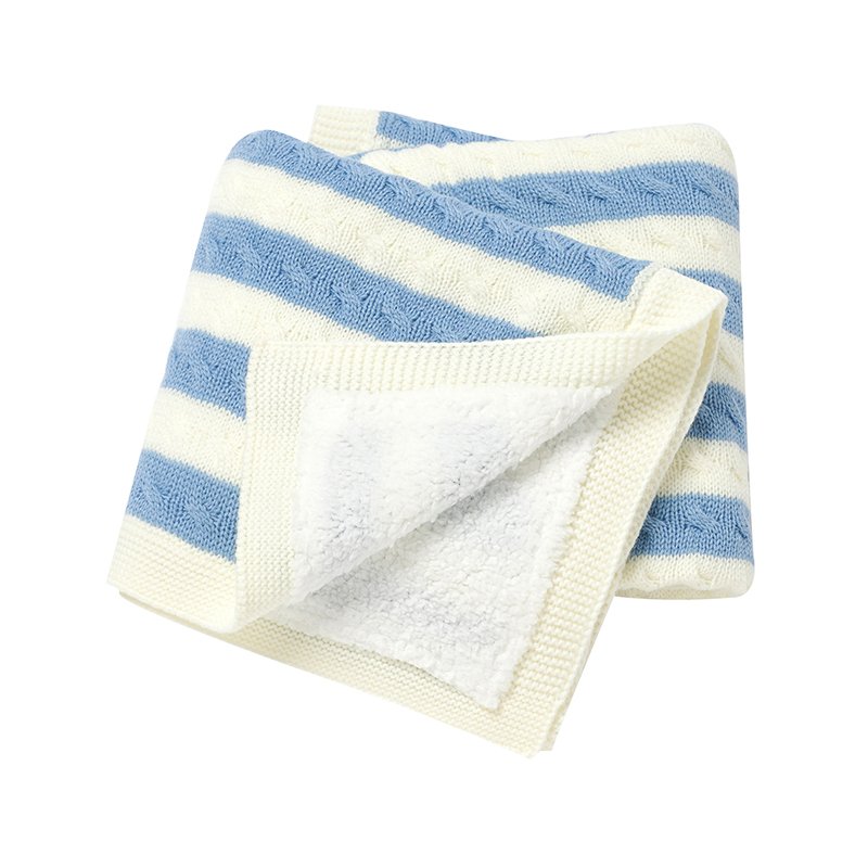 Striped Knitted Baby Swaddle Wraps Baby Blanket Mimixiong