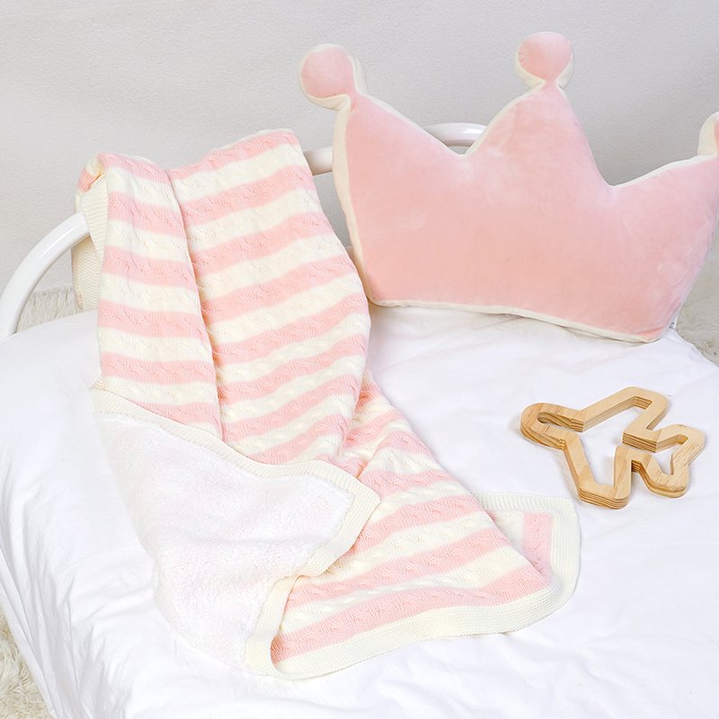 Striped Knitted Baby Swaddle Wraps Baby Blanket Mimixiong