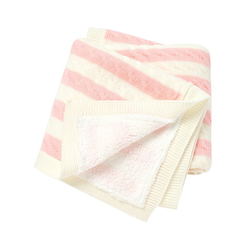 Striped Knitted Baby Swaddle Wraps Baby Blanket Mimixiong