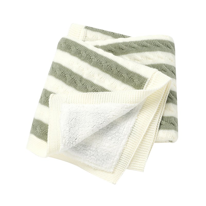 Striped Knitted Baby Swaddle Wraps Baby Blanket Mimixiong