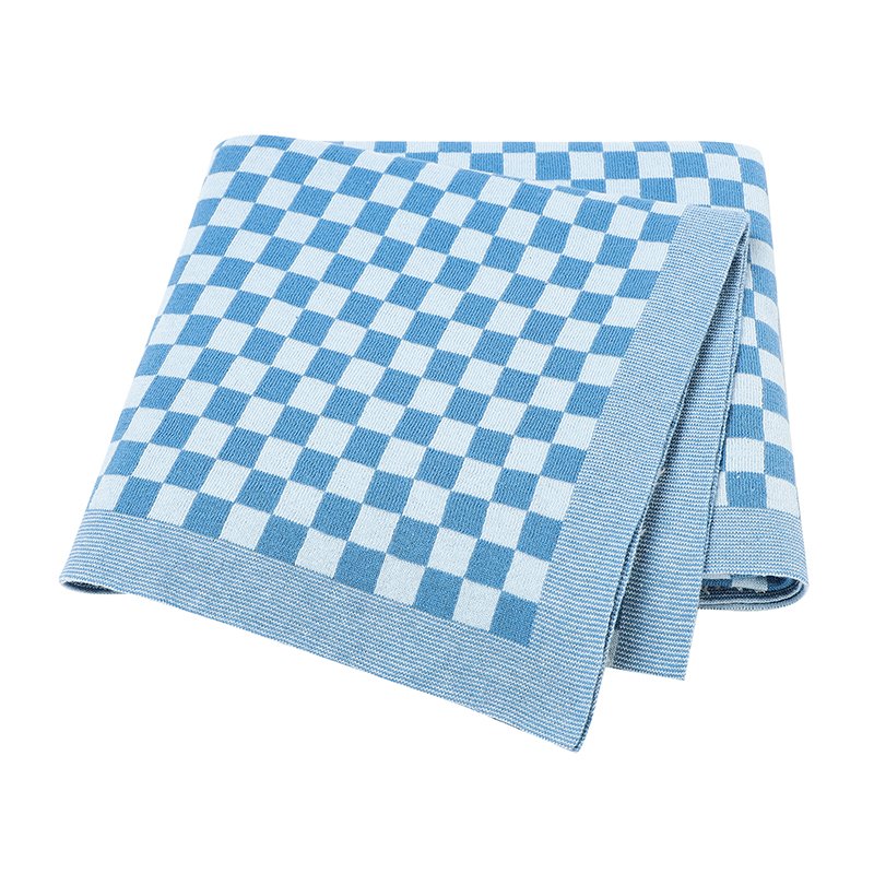 Tartan Patterned Baby Blanket Super Soft Mimixong