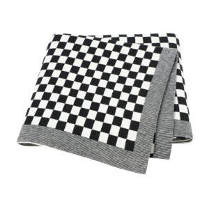 Tartan Patterned Baby Blanket Super Soft Mimixong