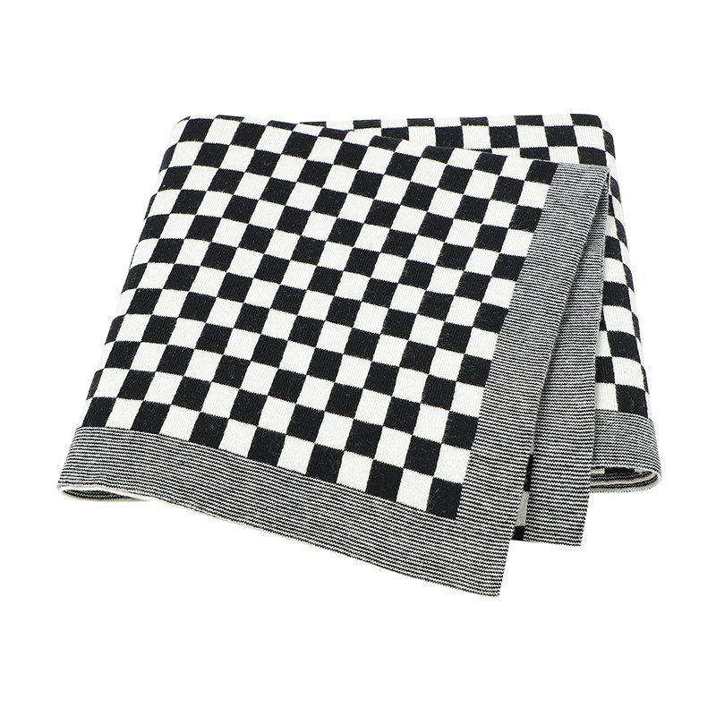 Tartan Patterned Baby Blanket Super Soft Mimixong