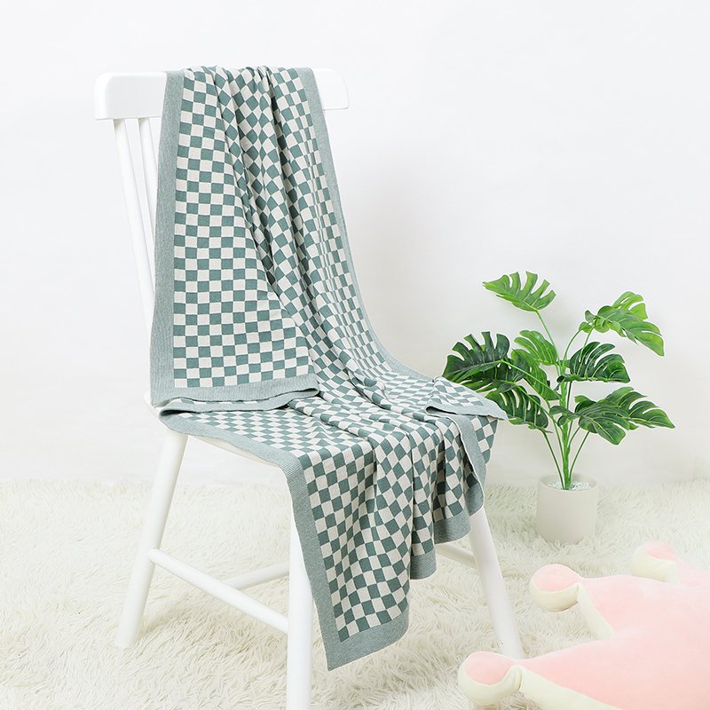 Tartan Patterned Baby Blanket Super Soft Mimixong