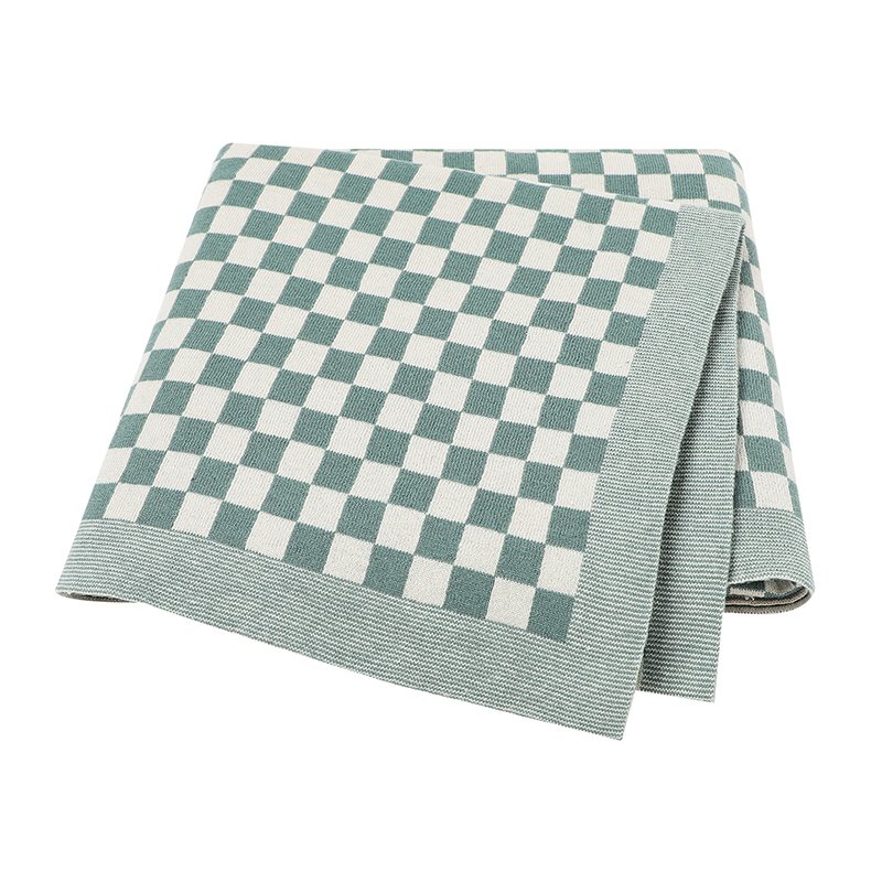 Tartan Patterned Baby Blanket Super Soft Mimixong