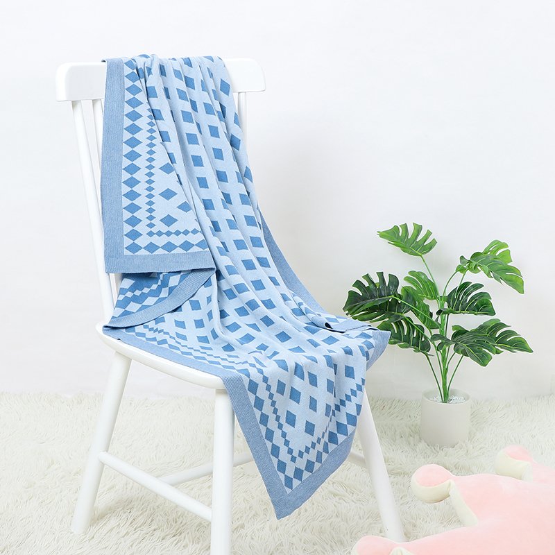 Wholesale Factory Striped Product Baby Knitted Blanket Mimixiong