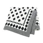 Wholesale Factory Striped Product Baby Knitted Blanket Mimixiong