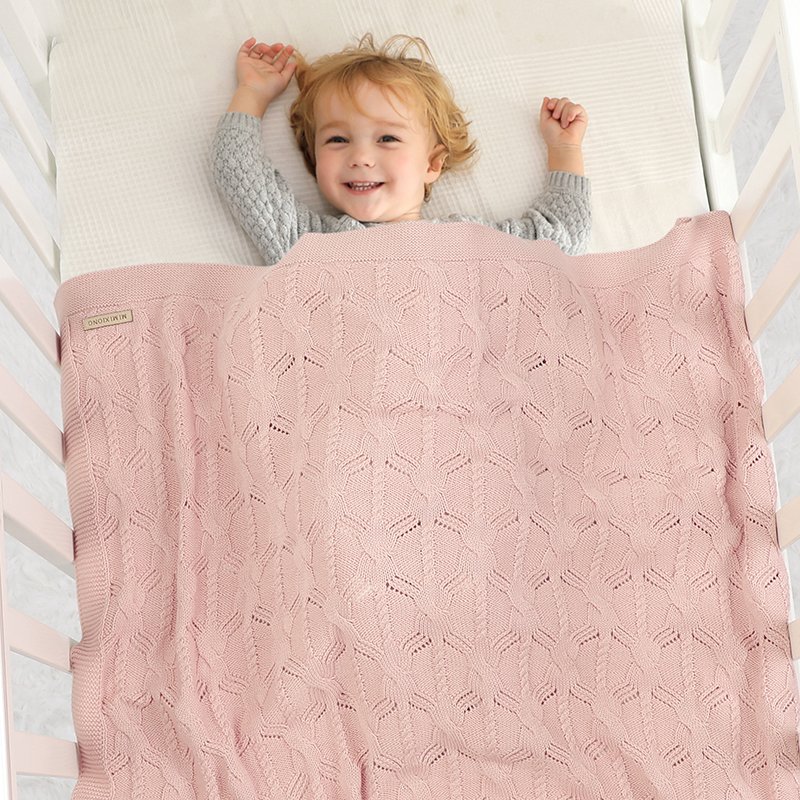 Wholesale Knitted Newborn Bedding Cover Blanket Mimixiong