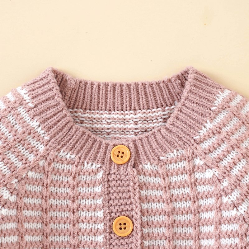 Handmade Striped Pattern Knitted Newborn Sweater Mimixiong