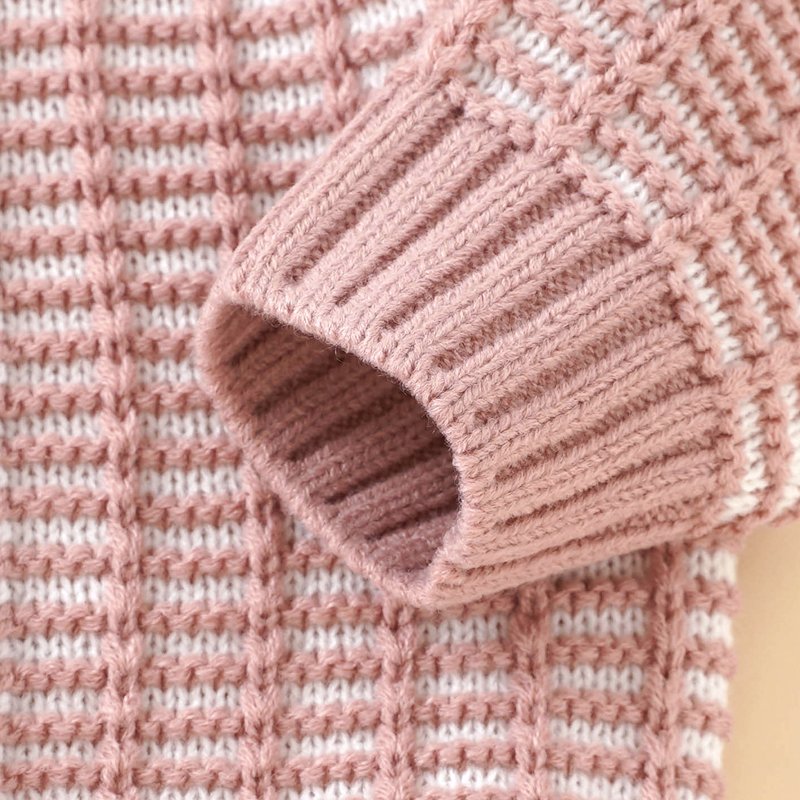 Handmade Striped Pattern Knitted Newborn Sweater Mimixiong