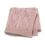 Mimixiong Breathable Baby Knitted Throw Blankets Swaddle Bedding Blanket for Kids