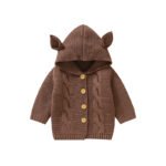 Custom Baby Sweater Cardigan with Hood & Animal Ears