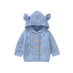 Custom Baby Sweater Cardigan with Hood & Animal Ears