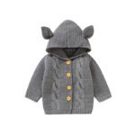 Custom Baby Sweater Cardigan with Hood & Animal Ears