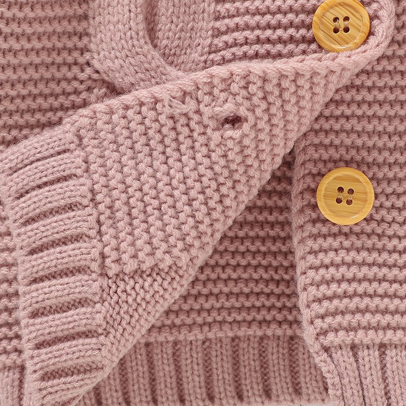 Custom Baby Sweater Cardigan with Hood & Animal Ears
