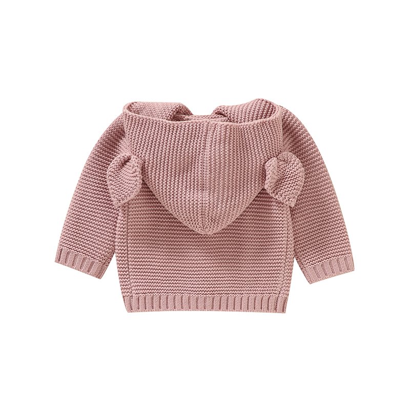 Custom Baby Sweater Cardigan with Hood & Animal Ears