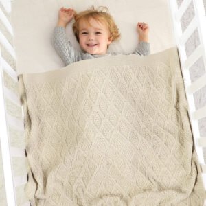 Newborn Knitted OEKO TEX Baby Blankets Mimixiong