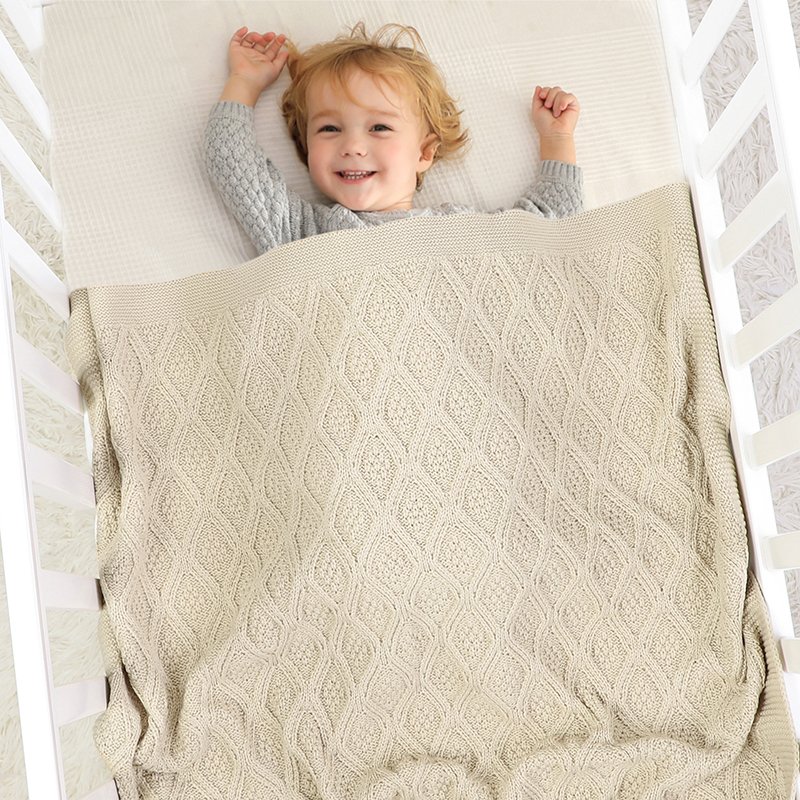 Newborn Knitted OEKO TEX Baby Blankets Mimixiong
