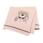 Bear Pattern 100%Cotton Knitted Baby Blanket Mimixiong