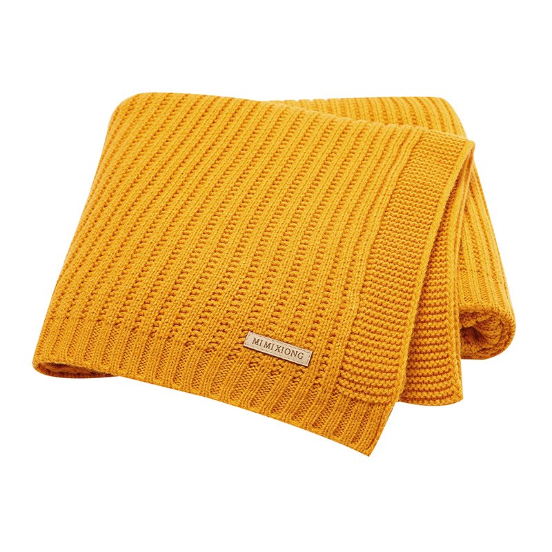 Wholesale Lightweight Solid Color Knitted Blanket Mimixiong