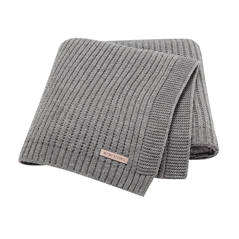 Wholesale Lightweight Solid Color Knitted Blanket Mimixiong